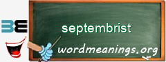 WordMeaning blackboard for septembrist